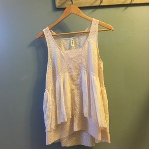 Free People Tops - Ballet pink lace sleeveless top Free People Tops - Ballet pink lace sleeveless top